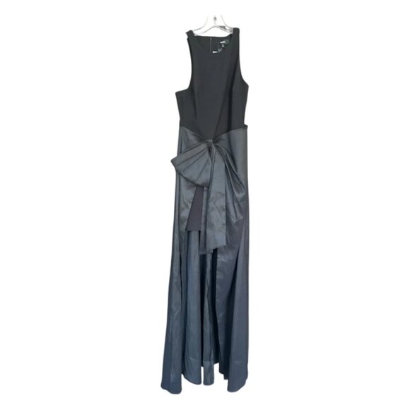 NWT Likely Mena Gown Size 6 Black Sleeveless Front Bow Back Zip Maxi Dress - Picture 9 of 10